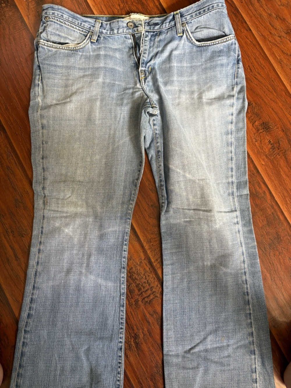 Paper Denim & Cloth Light Blue Jeans with Yellow Stitching